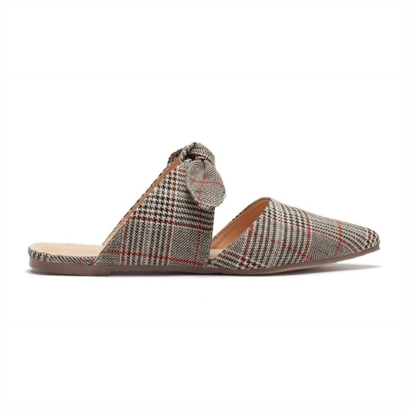 Tan Plaid Mule - Picture 3 of 5